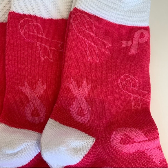 New 6 Pairs of Breast Cancer Awareness Socks - Picture 2 of 3